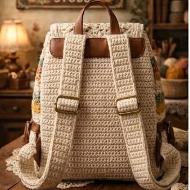 Boho Crochet Backpack Pattern | Tassel Drawstring Backpack PDF Tutorial