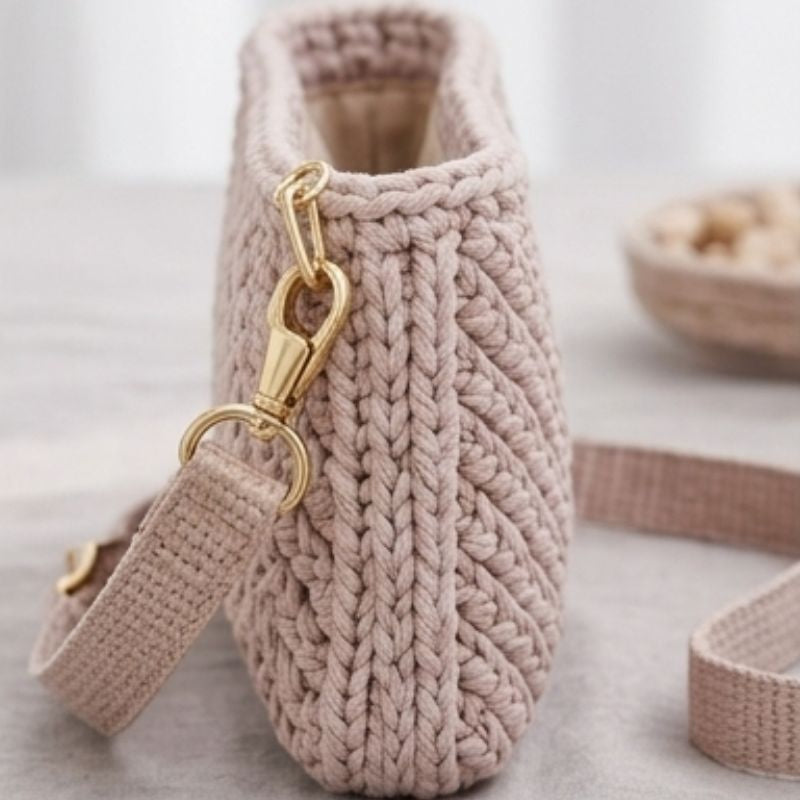 Modern Crochet Crossbody Bag Pattern | Minimalist Shoulder Bag PDF Tutorial