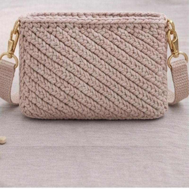 Modern Crochet Crossbody Bag Pattern | Minimalist Shoulder Bag PDF Tutorial
